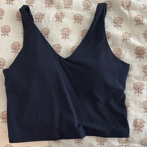 Athleta V-Neck Crop Tank Top - Navy